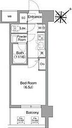 コンフォリア・リヴ淡路 6階1Kの間取り