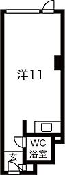 チサン第8新大阪 ワンルームの間取図画像