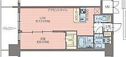 プレジオ梅田 1LDKの間取図画像