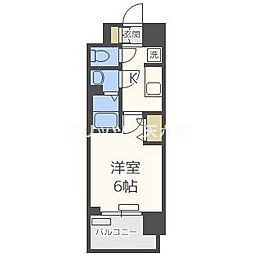 プレサンス大阪天満リバーシア 1Kの間取図画像