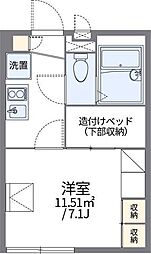 レオパレスパークサイドハイツ 1Kの間取図画像