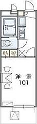 レオパレスリーブ・マ・メゾン 1Kの間取図画像