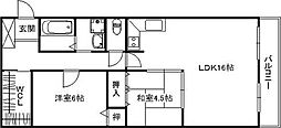 ハイグレード春日 2LDKの間取図画像