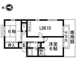 キャッスルサイド出丸 2LDKの間取図画像