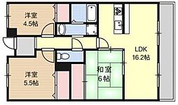 コアロード千里 3LDKの間取図画像