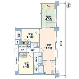 サンクタス南千里 3LDKの間取図画像