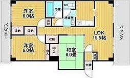 吹田メゾンド.土井 3LDKの間取図画像