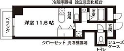 ブランメゾン堀川 1Kの間取図画像