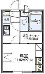 レオパレスアルカディア 1Kの間取図画像