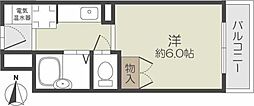 スチューデントパレス茨木 1Kの間取図画像