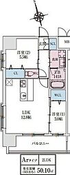 スプランディッドライズ新大阪ノース 2LDKの間取図画像