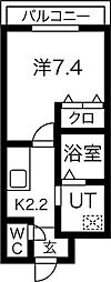 パーラム淡路 1Kの間取図画像