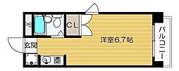 エスプライム新大阪2 1Kの間取図画像
