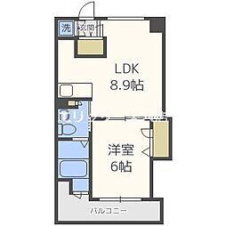 サクセス天神橋フロント 1LDKの間取図画像
