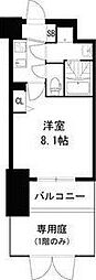 ディームス江坂 1Kの間取図画像