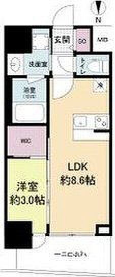 セレニテ江坂グランデ 1015｜大阪府吹田市江坂町２丁目(賃貸マンション1LDK・10階・30.22㎡)の写真 その2