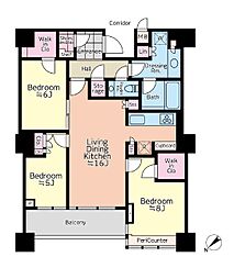 間取図画像 3LDK