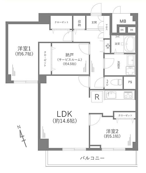 間取りを拡大表示