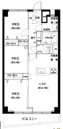 間取りを拡大表示