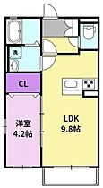 メゾンシュクレ 105 ｜ 福岡県久留米市山川町271-4（賃貸アパート1LDK・1階・34.00㎡） その2