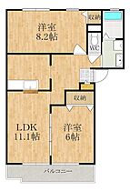 エクセルハイツ　A棟  ｜ 奈良県橿原市常盤町（賃貸アパート2LDK・1階・58.79㎡） その2