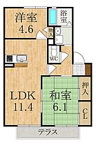 サニーサイド　A棟  ｜ 奈良県磯城郡田原本町大字千代（賃貸アパート2LDK・1階・52.54㎡） その2