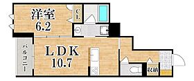 Placide　K  ｜ 奈良県大和高田市大中東町（賃貸マンション1LDK・4階・43.83㎡） その2