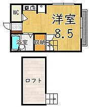 シャルマン第1  ｜ 奈良県大和高田市中今里町（賃貸アパート1R・2階・19.00㎡） その2