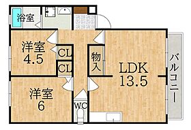 グランシャリオA棟  ｜ 奈良県奈良市朝日町１丁目（賃貸アパート2LDK・2階・56.51㎡） その2