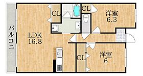 ライオンズマンション富雄D  ｜ 奈良県奈良市二名２丁目（賃貸マンション2LDK・7階・69.08㎡） その2