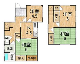 河合町池部1丁目戸建  ｜ 奈良県北葛城郡河合町池部１丁目（賃貸一戸建4K・--・74.82㎡） その2