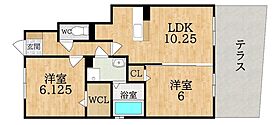 ソルピーノ　A棟  ｜ 奈良県大和郡山市北郡山町（賃貸アパート2LDK・1階・54.85㎡） その2