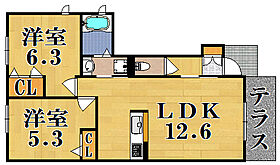 カーサレジオ  ｜ 京都府木津川市城山台６丁目（賃貸アパート2LDK・1階・52.26㎡） その2