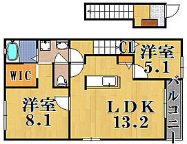 ラ・レコルトA  ｜ 京都府木津川市城山台１１丁目（賃貸アパート2LDK・2階・58.70㎡） その2