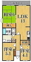 タラ生駒II  ｜ 奈良県生駒市東旭ケ丘（賃貸マンション3LDK・3階・65.37㎡） その2