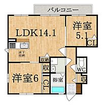 エフ・メゾン　E  ｜ 奈良県生駒市壱分町（賃貸アパート2LDK・1階・58.20㎡） その2