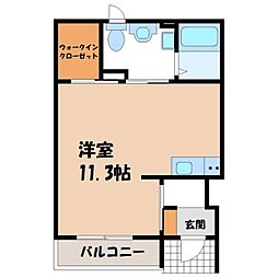 アムールガーデン ワンルームの間取図画像