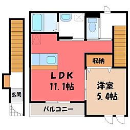 アムールガーデン 1LDKの間取図画像