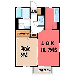 東武伊勢崎線 館林駅 バス30分 大谷町下車 徒歩6分 1階/-