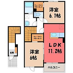 シャルム 2LDKの間取図画像