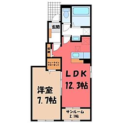 フォレスタ・ブレッツァ 1LDKの間取図画像