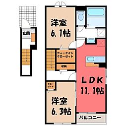 フォレスタ・ブレッツァ 2LDKの間取図画像