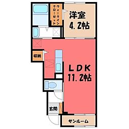 フォレスタ・フィオーレ 1LDKの間取図画像
