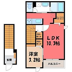 東武小泉線 西小泉駅 徒歩34分 2階/-