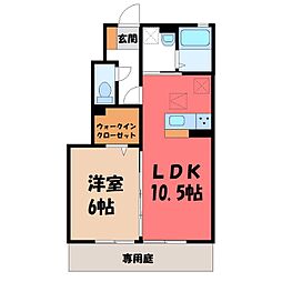プレサージュ 1LDKの間取図画像