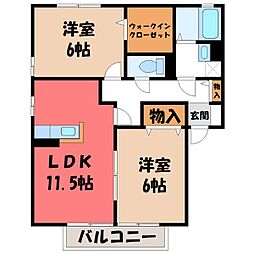 東武小泉線 竜舞駅 徒歩8分 2階/-