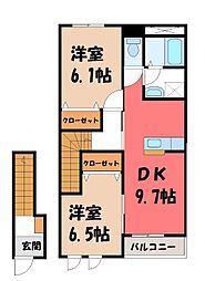 フォレスト2 2DKの間取図画像
