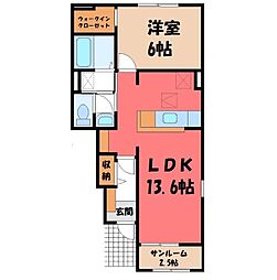 ビッグ・ツリー2B 1LDKの間取図画像