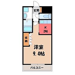 エスポアール 1Kの間取図画像