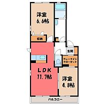 群馬県太田市藤阿久町（賃貸アパート2LDK・2階・54.04㎡） その2